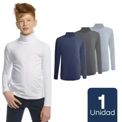 UTILISIMO - Camiseta Polera Beatle Polar Niño Primera Capa Surtido Cuello Alto