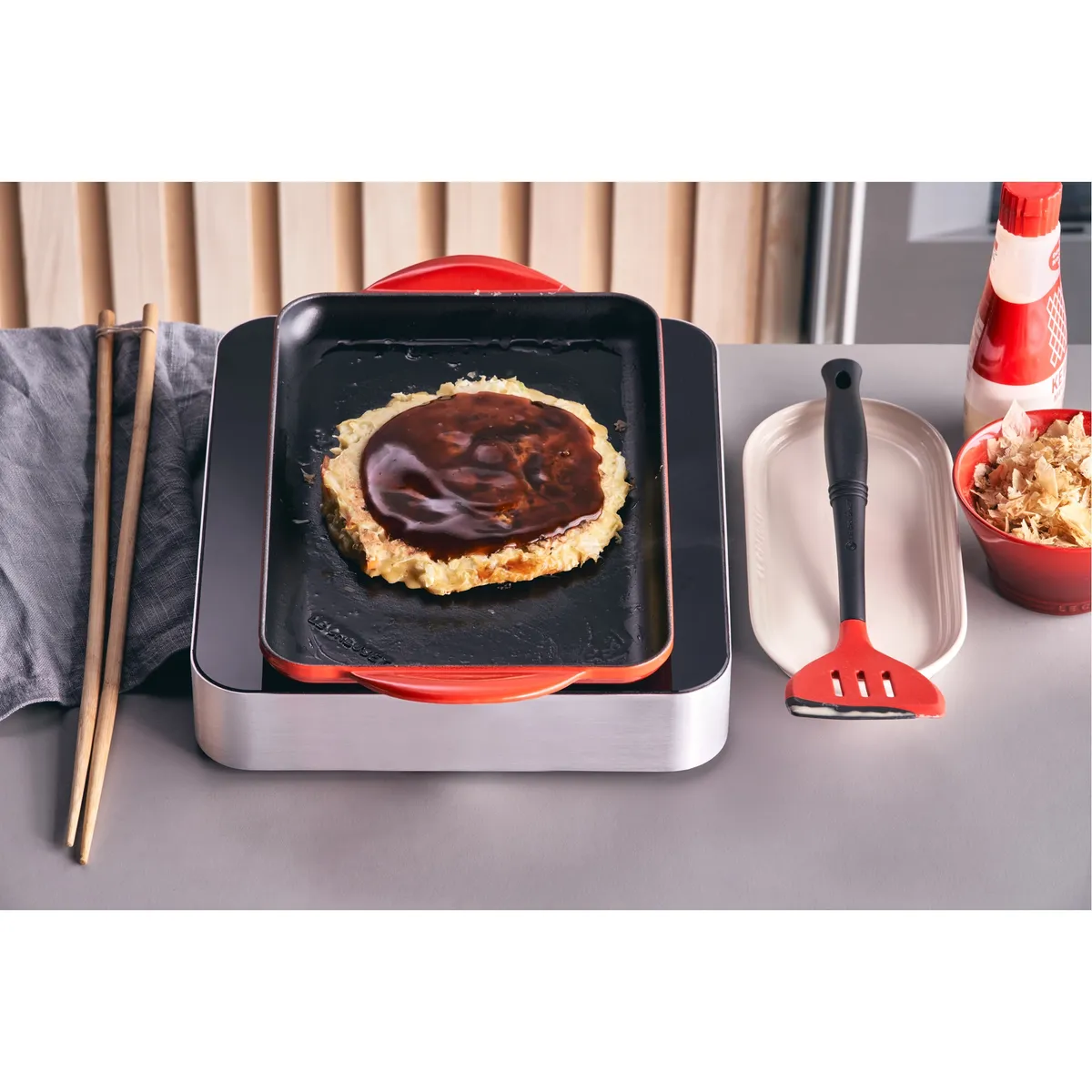 LE CREUSET - Le Creuset Parrilla Tradition Lisa Rect 32Cm Cereza