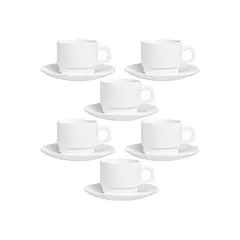 ARCOROC - Set 12 Tazas De Café Con Platillo 80 cc Restaurante
