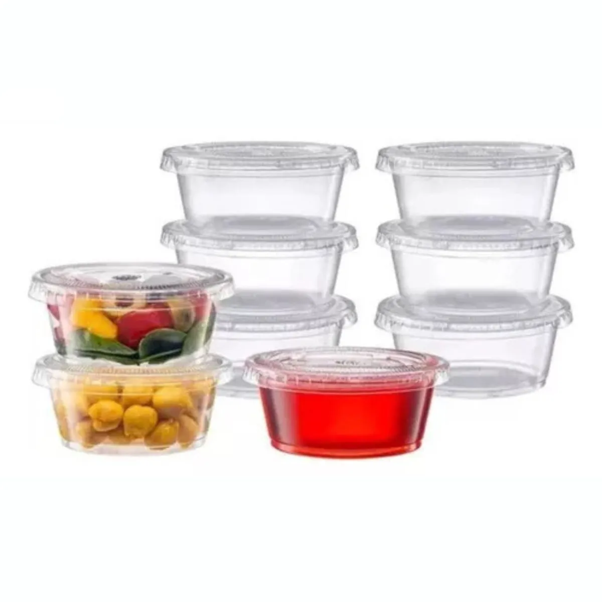 GENERICO - Contenedor Desechable Plástico 3,25oz 50 Unidades