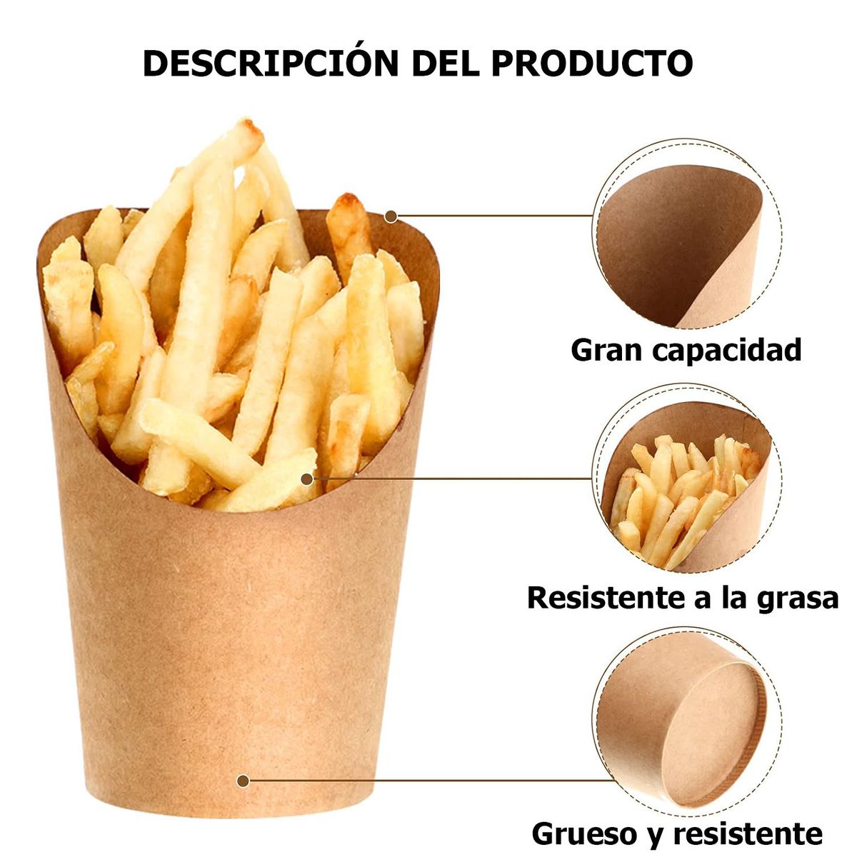 GENERICO - Porta Wraps Kraft 12 Oz (200 Unidades)