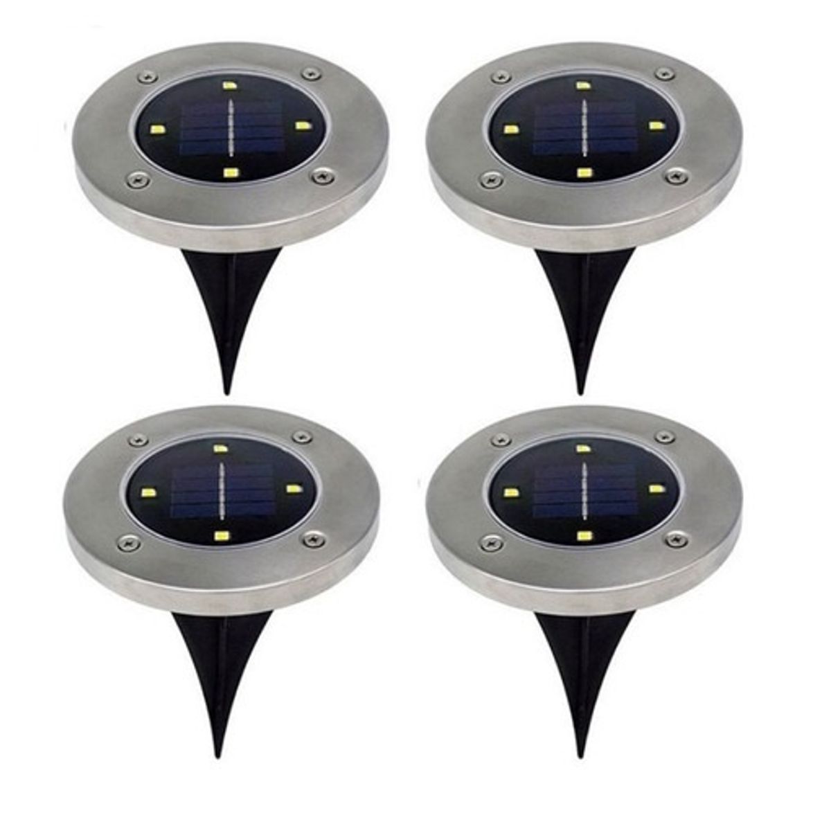 GENERICO - Faroles X4 Luz Led Solar Con Estaca Exterior Jardin