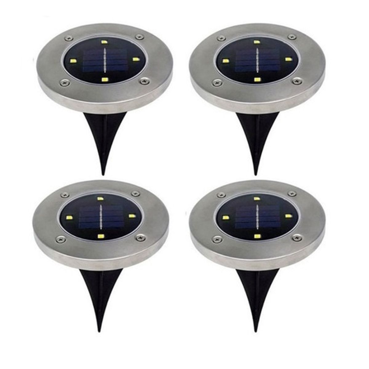 GENERICO - Faroles X4 Luz Led Solar Con Estaca Exterior Jardin