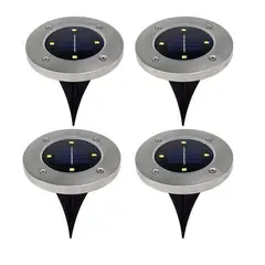 GENERICO - Faroles X4 Luz Led Solar Con Estaca Exterior Jardin