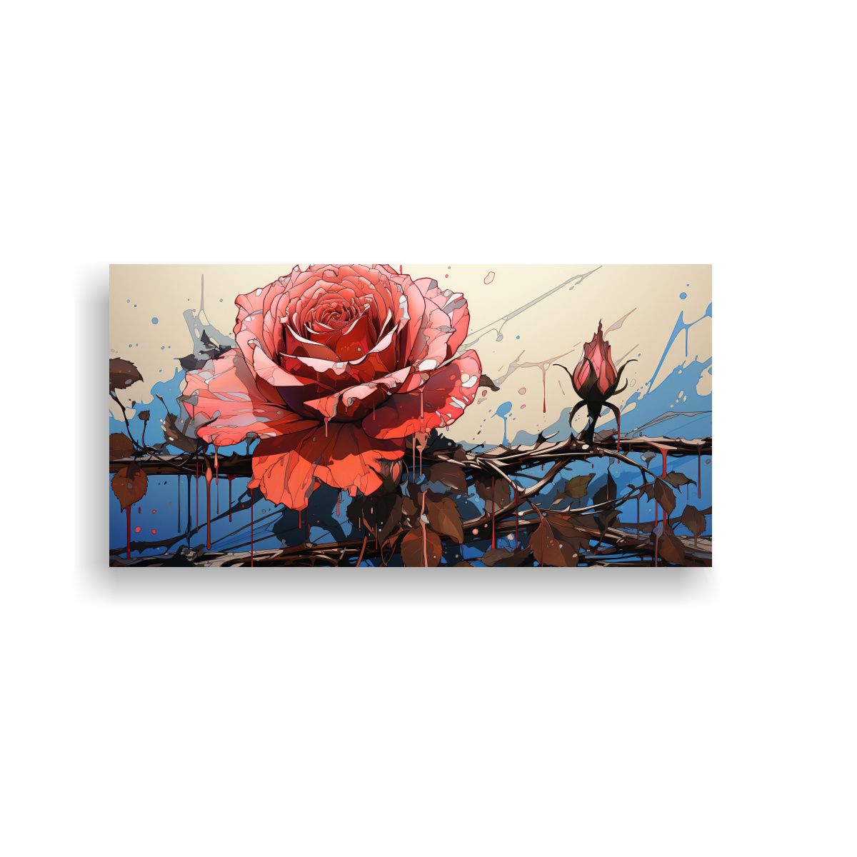 GENERICO - Pintura De Arte De Pared Modernos Duradero Con Goteo En Un D 160x80cm