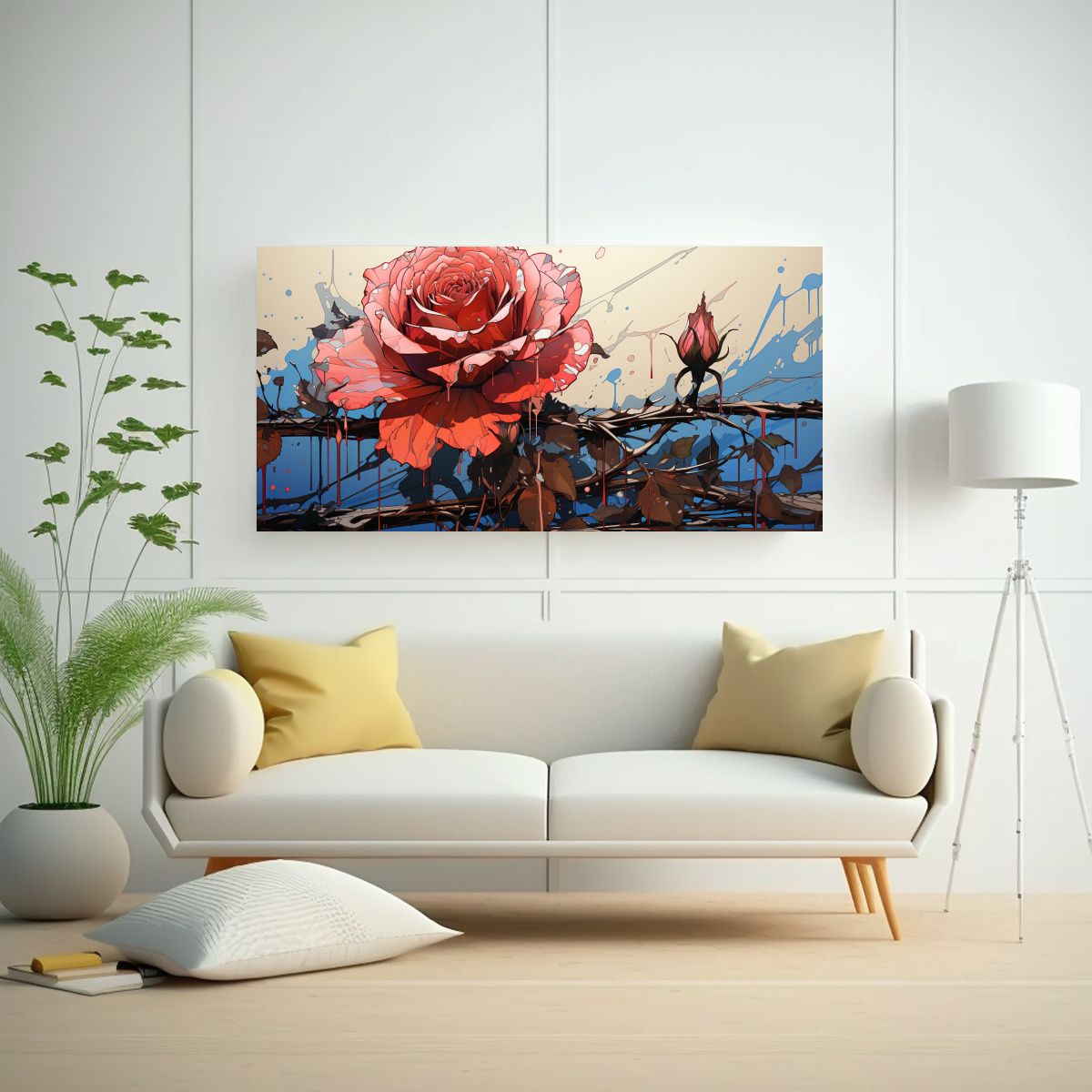GENERICO - Pintura De Arte De Pared Modernos Duradero Con Goteo En Un D 160x80cm