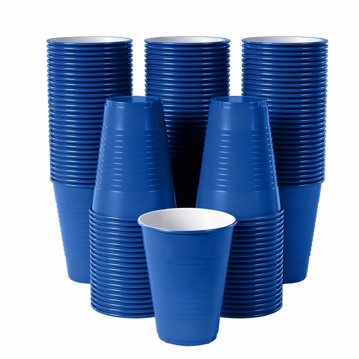 GENERICO - Vasos plásticos 10oz Azul Marino 50 unidades