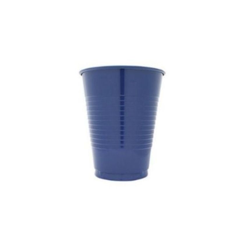 GENERICO - Vasos plásticos 10oz Azul Marino 50 unidades