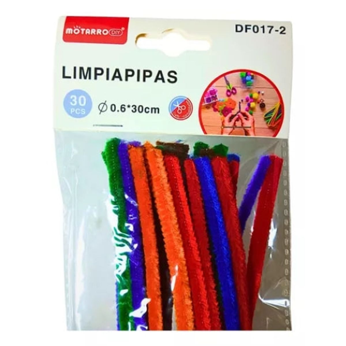 MOTARRO - Limpiapipas De Colores 0.6 x 30 cm 30 Unidades