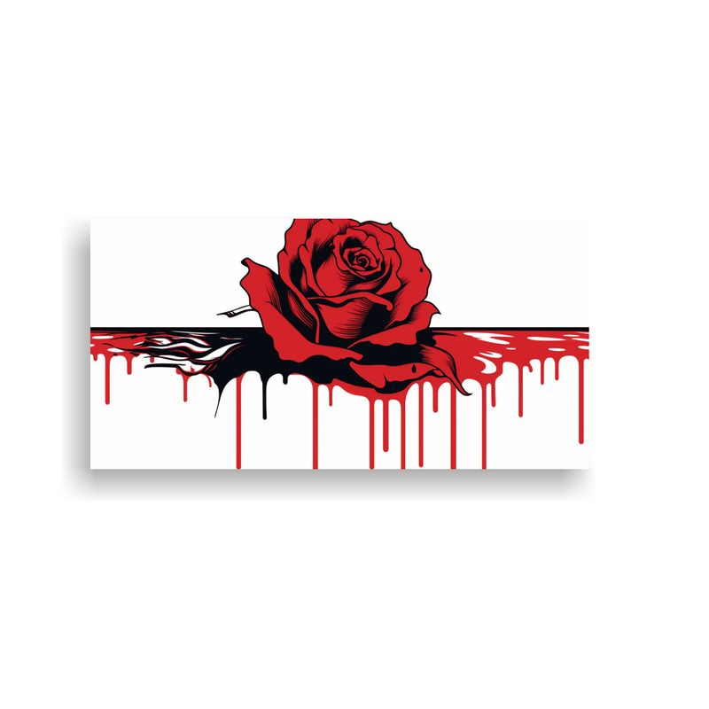 GENERICO - Pintura Lienzo Bastidor Inspiración Fantástica Sangre Roja 160x80cm