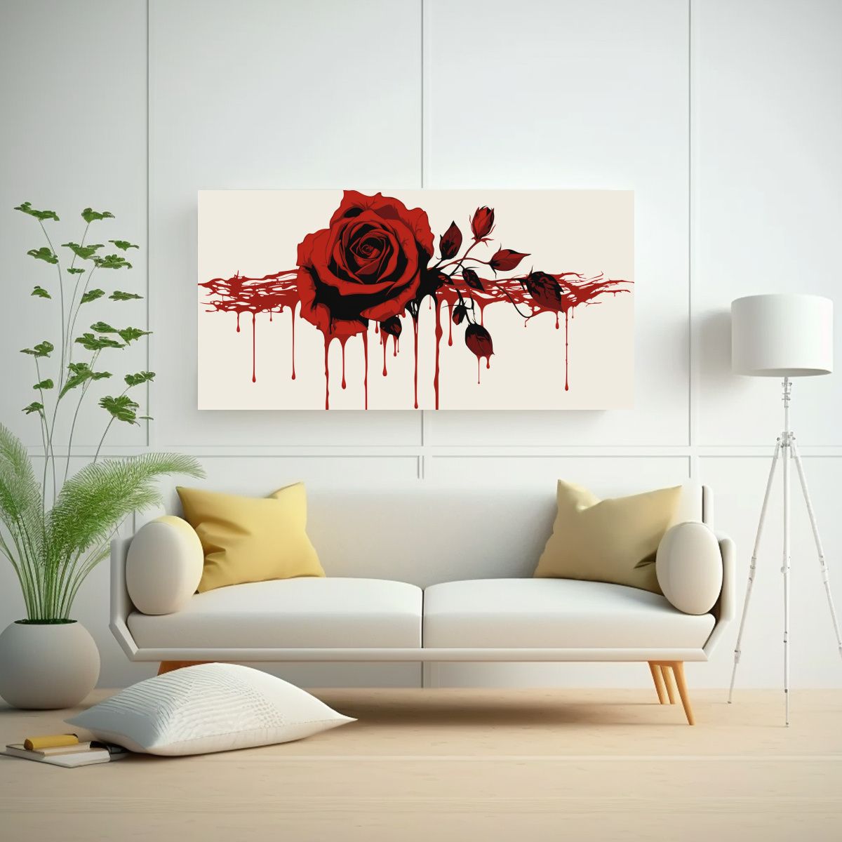 GENERICO - Pintura En Bastidor Con Detalles Intrincados, Lienzo Sangran 160x80cm