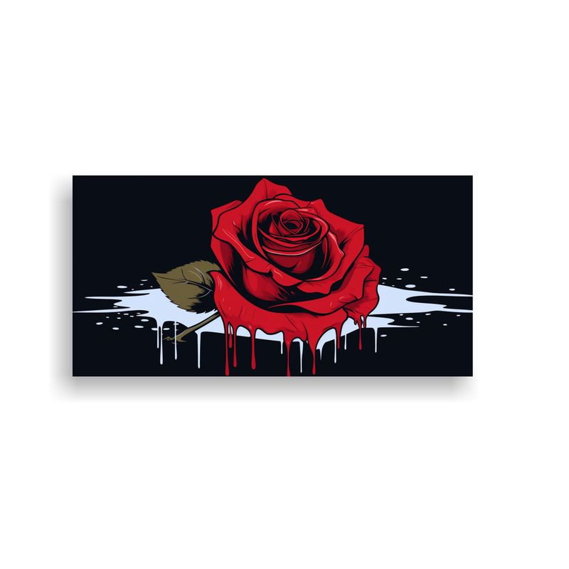 GENERICO - Pintura Decorativa De Lienzo Con Tema Estético De Una Rosa  160x80cm