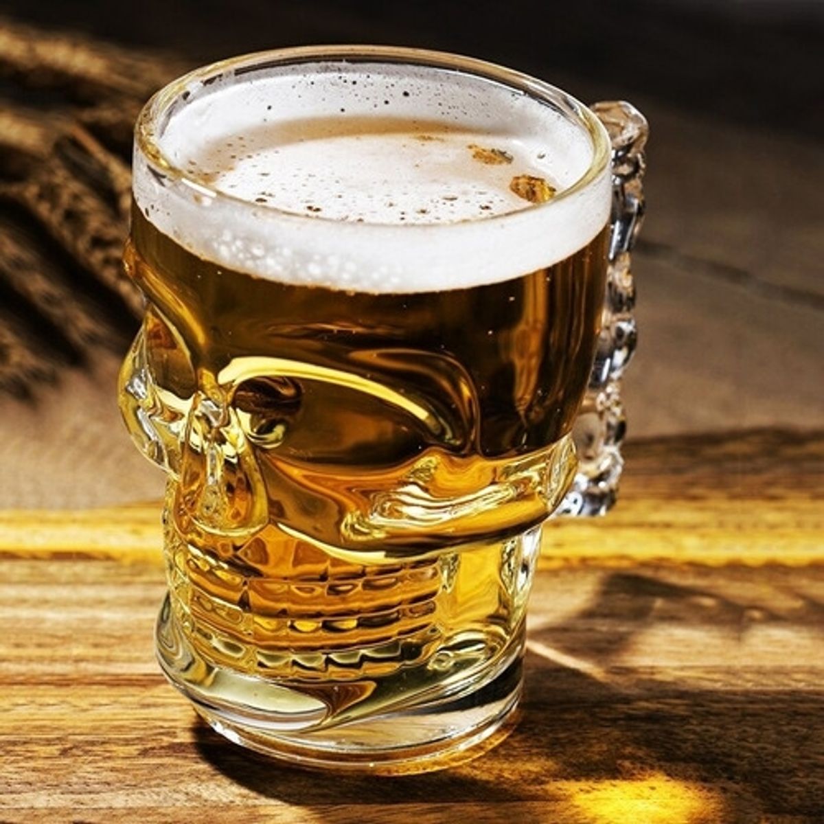 GENERICO - Set 2 Vasos Shoperos Calavera 530cc Cervecero, Jarra Cerveza