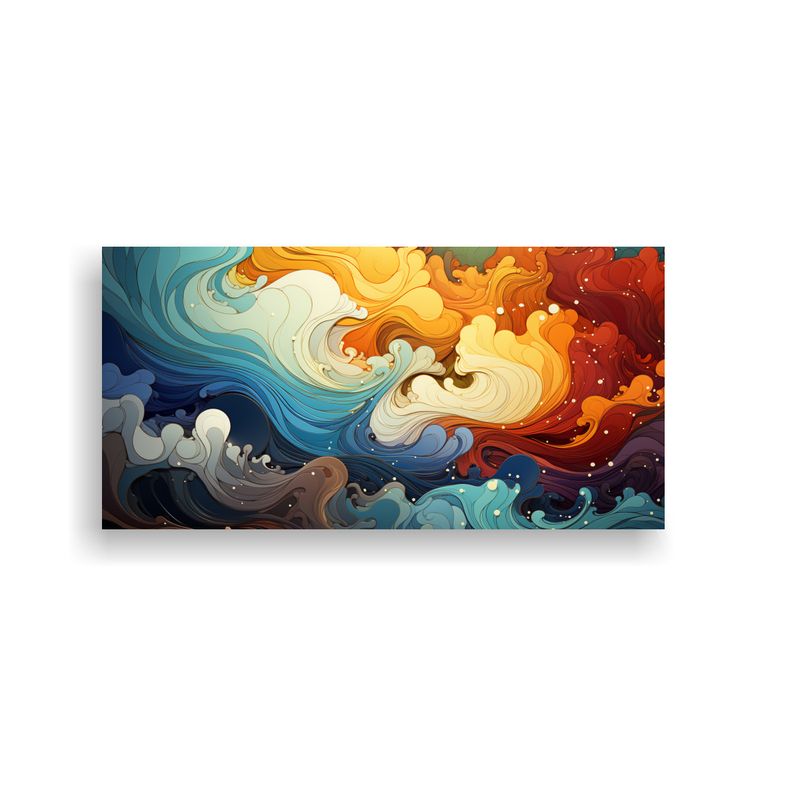 GENERICO - Pinturas Decorativas De Composición Con Explosión De Patro 160x80cm