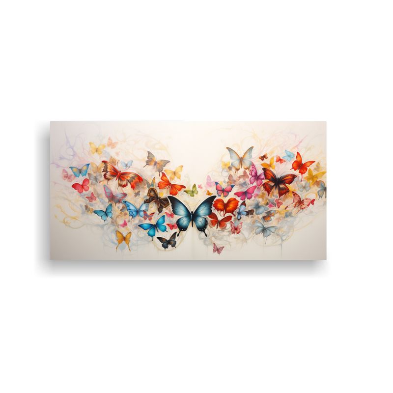 GENERICO - Pinturas Decorativas Abstractas Modernas Con Mariposas 160x80cm