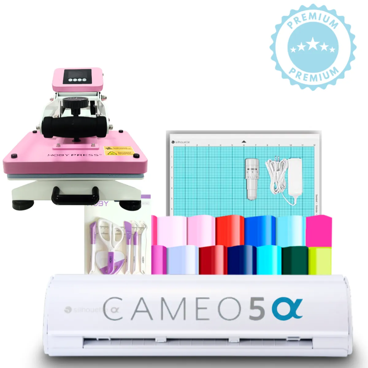 SILHOUETTE - cameo 5 alpha + estampadora Hoby Press 23x30 cm