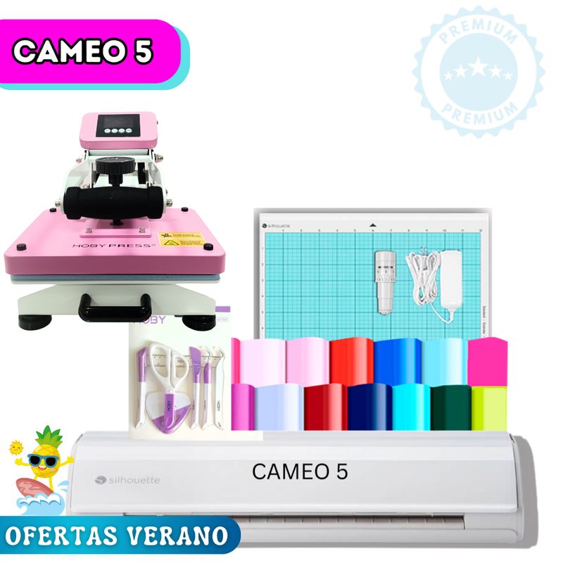 SILHOUETTE - cameo 5 + estampadora Hoby Press 23x30 cm
