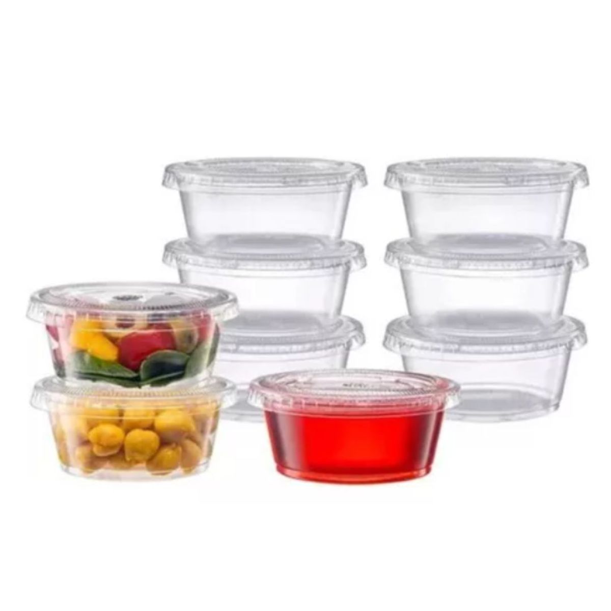 GENERICO - Contenedor Desechable Plástico 2oz 50 Unidades