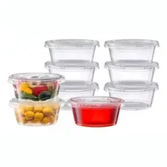 GENERICO - Contenedor Desechable Plástico 3,25oz 100 Unidades