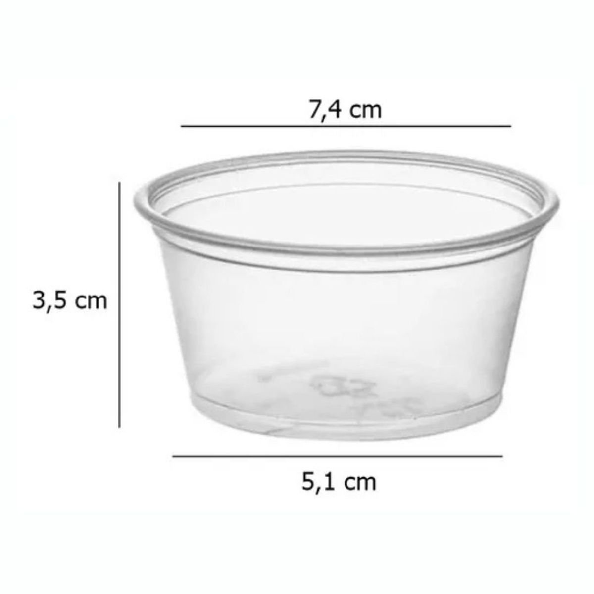 GENERICO - Contenedor Desechable Plástico 3,25oz 100 Unidades