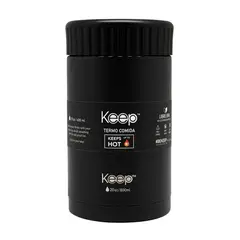 KEEP - Termo Comida Acero Inoxidable 600 Ml Negro