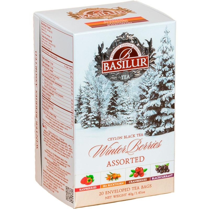 BASILUR - Winter Berries Surtido Te Con Berries 25 Bolsas - Basilur