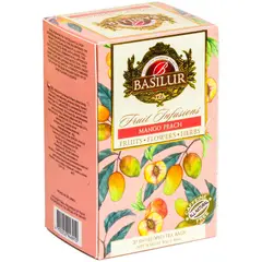 BASILUR - Infusiones de Fruta - Mango Durazno - 20 Bolsitas -