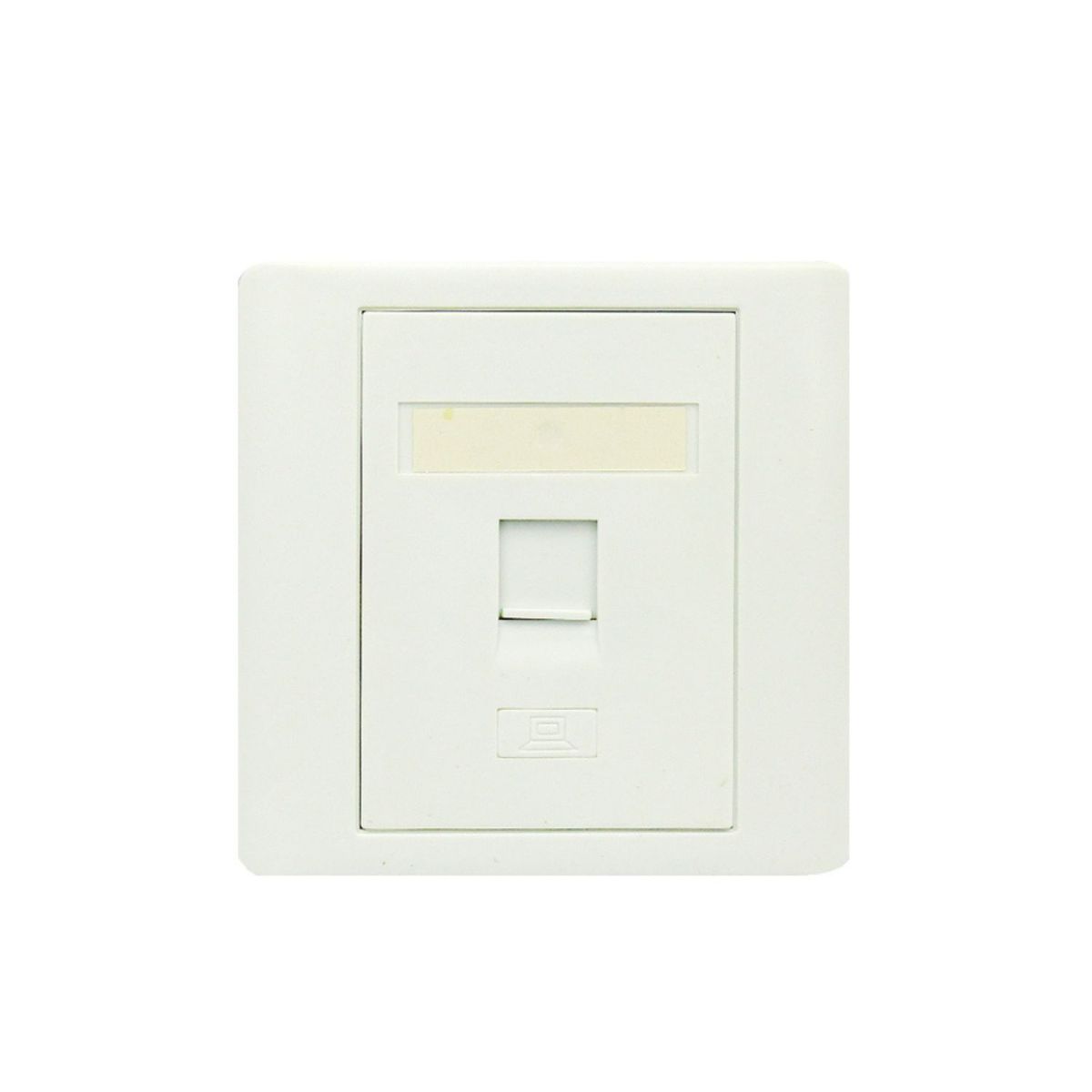 GENERICO - Toma Corriente Tapa de Muro Cuadrado con un Puerto rj45 cat5