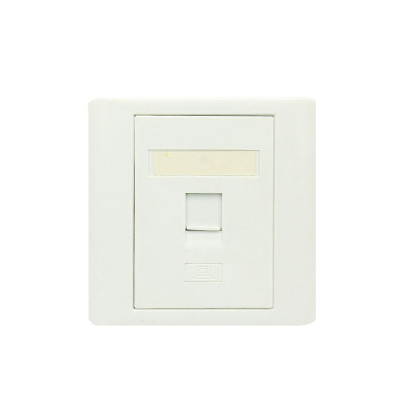 GENERICO - Toma Corriente Tapa de Muro Cuadrado con un Puerto rj45 cat5