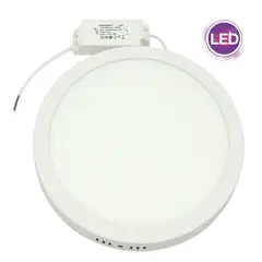 MEGABRIGHT - Foco LED Panel 18 Watt, Sobrepuesto, Megabright, Luz Fria