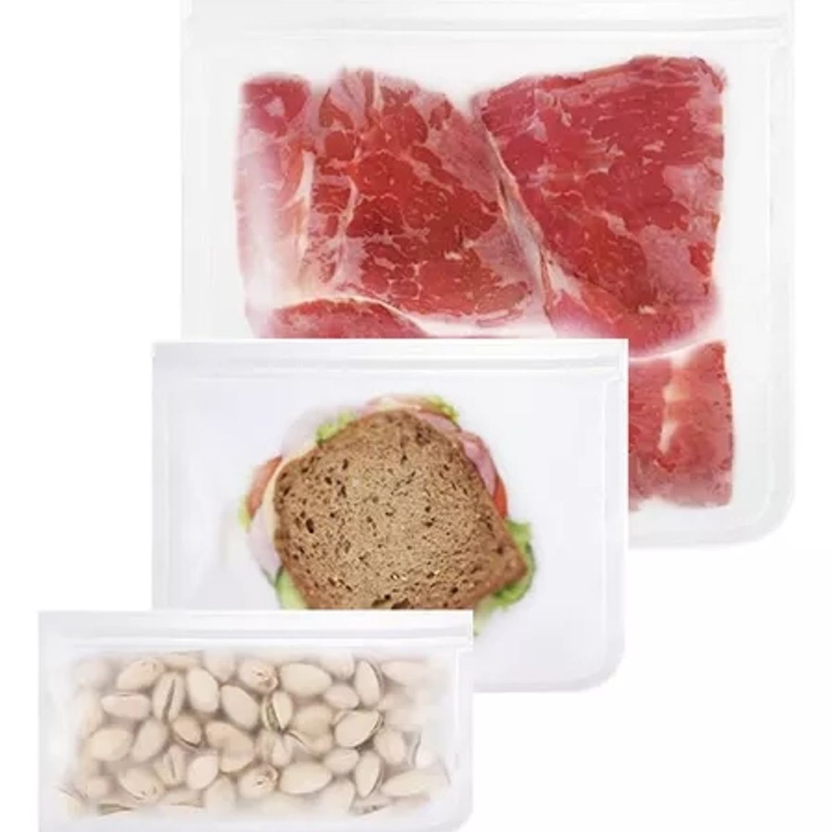 GENERICO - Bolsas Antiderrame De Silicona Herméticas Reutilizable 3 Uni