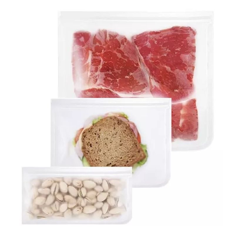 GENERICO - Bolsas Antiderrame De Silicona Herméticas Reutilizable 3 Uni