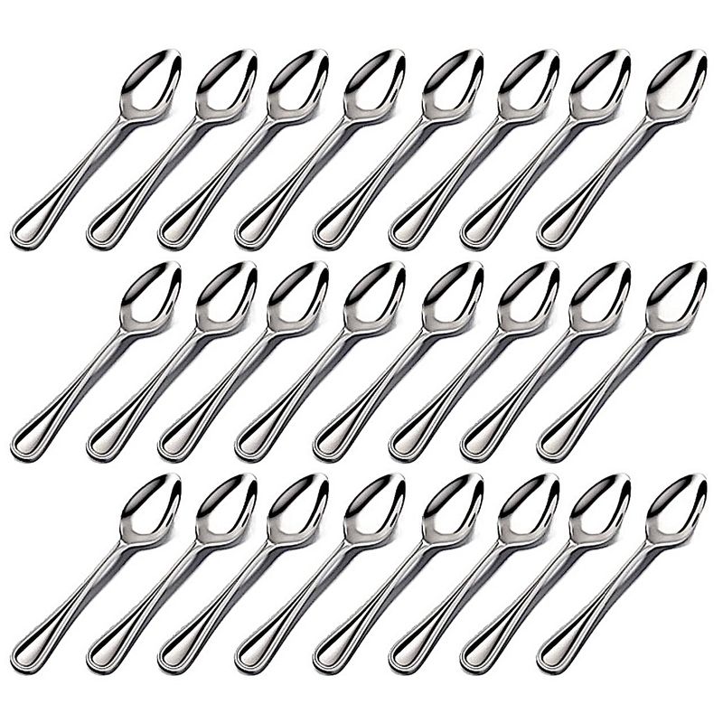 WOLFEN - Juego de 24 cucharas de mesa acero inoxidable 18/10