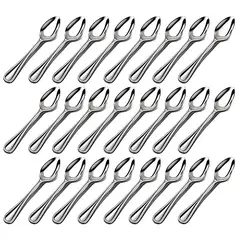 WOLFEN - Juego de 24 cucharas de mesa acero inoxidable 18/10
