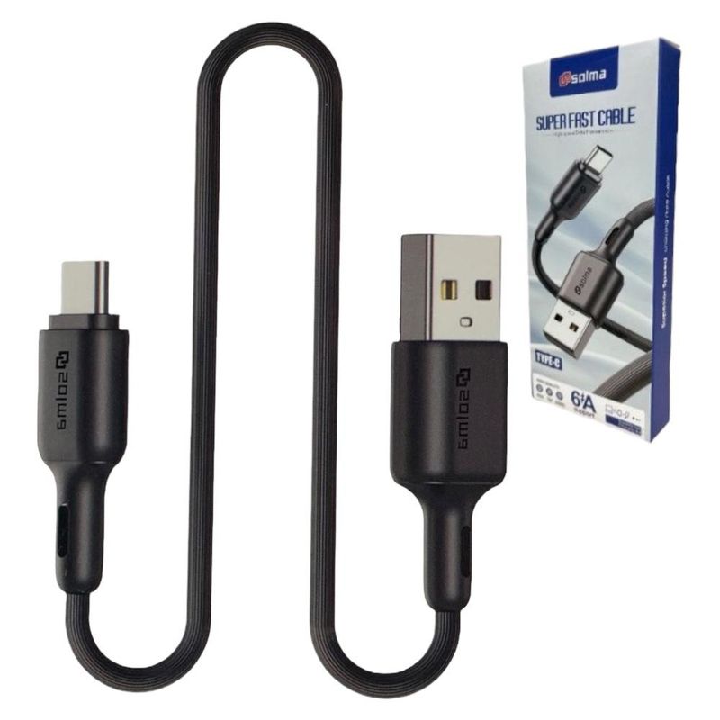 GENERICO - Cable Usb 6a Tipo C Carga Rápida 1 Metro