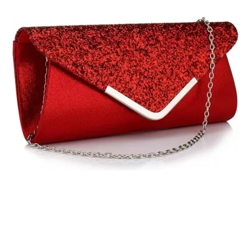 GENERICO - Bolso Fiesta Noche Clutch Dama Cartera Cocktail Dorada