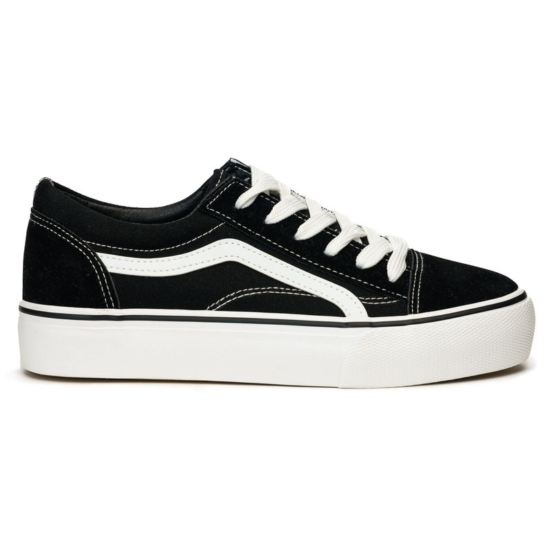 CHINITOWN - Zapatilla Mujer Negro Blanco Bridie Chinitown