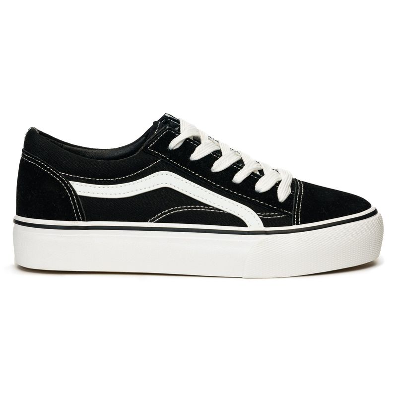 CHINITOWN - Zapatilla Mujer Negro Blanco Bridie Chinitown