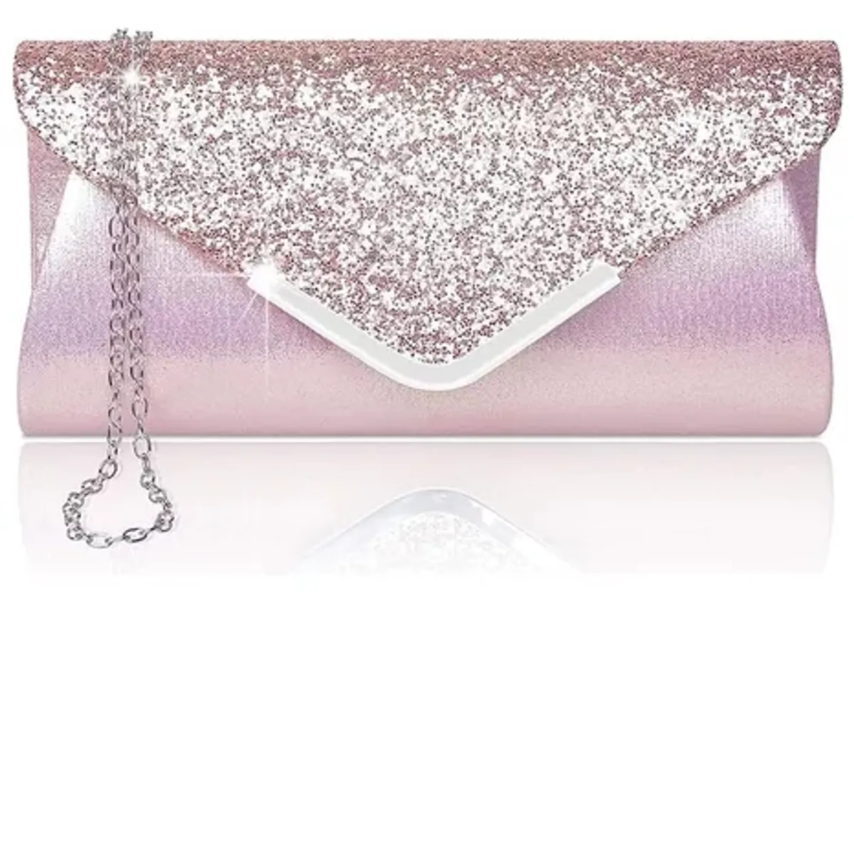 GENERICO - Bolso Fiesta Noche Clutch Dama Cartera rosa