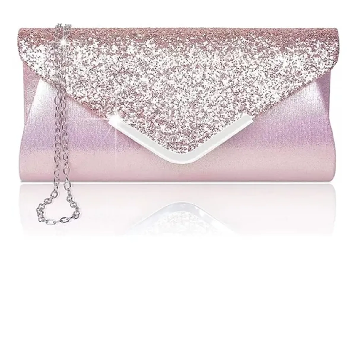 GENERICO - Bolso Fiesta Noche Clutch Dama Cartera rosa