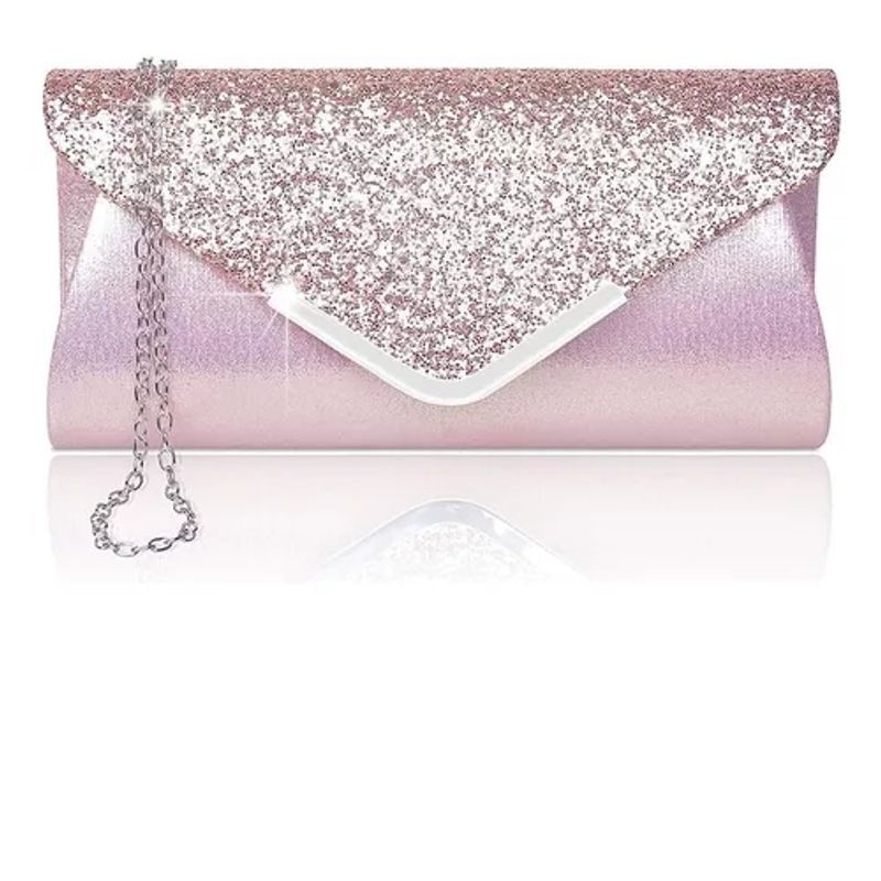 GENERICO - Bolso Fiesta Noche Clutch Dama Cartera Cocktail Dorada