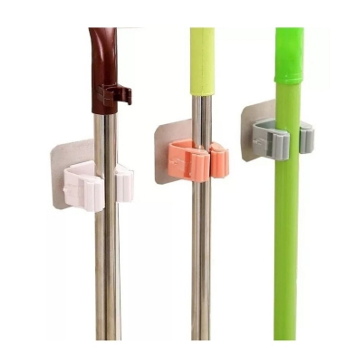 GENERICO - Rack Colgador De Escobas Individual Resistente Organizador