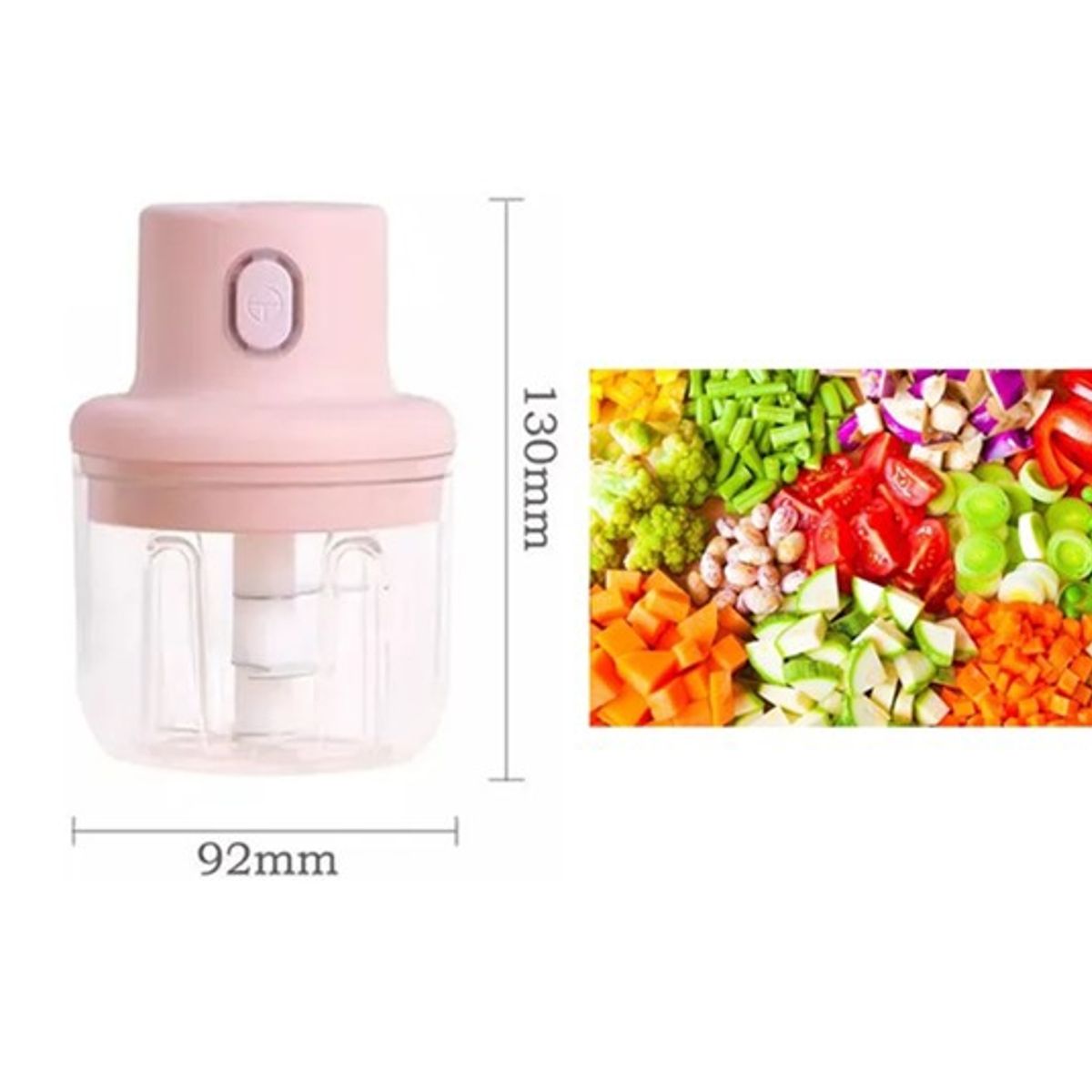 GENERICO - Picador De Ajo Prensador Moledor De Verduras Eléctrico Usb