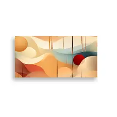 GENERICO - Cuadro Abstracto De Lienzo Con Tonos Calma Y Paleta De Color 80x40cm