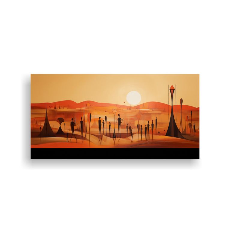 GENERICO - Cuadro Pared Vintage Minimalismo Egipcio Antiguo 160x80cm