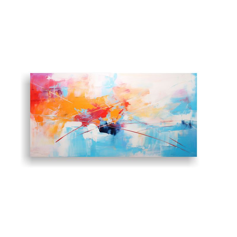 GENERICO - Pinturas Decorativas Abstractas Modernas Con Fondo Colorido. 160x80cm