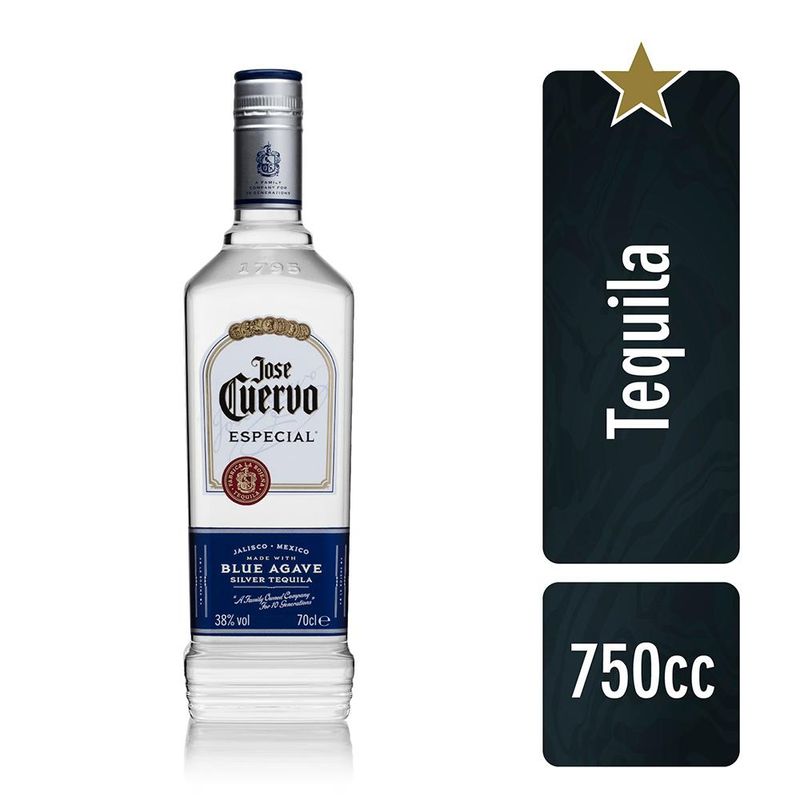 JOSE CUERVO - TEQUILA JOSE CUERVO ESPECIAL SILVER BOT 750 CC