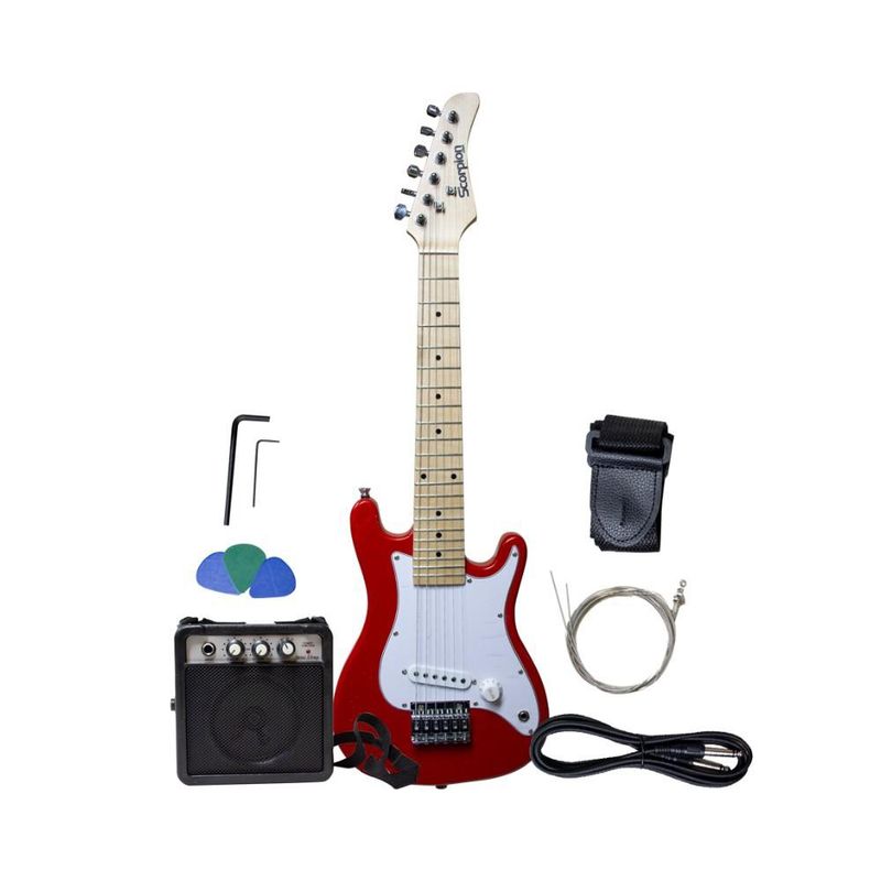 SCORPION - Guitarra eléctrica pack niño ROJA Scorpion