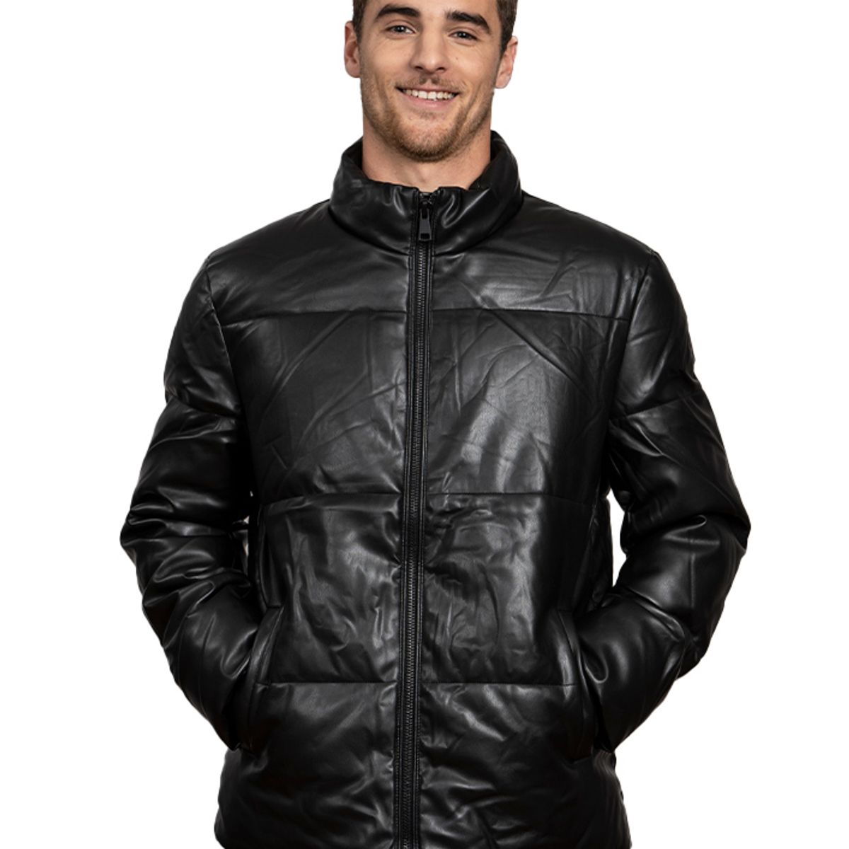 TODOPIEL - Chaqueta de Ecocuero Hombre Negro Todopiel