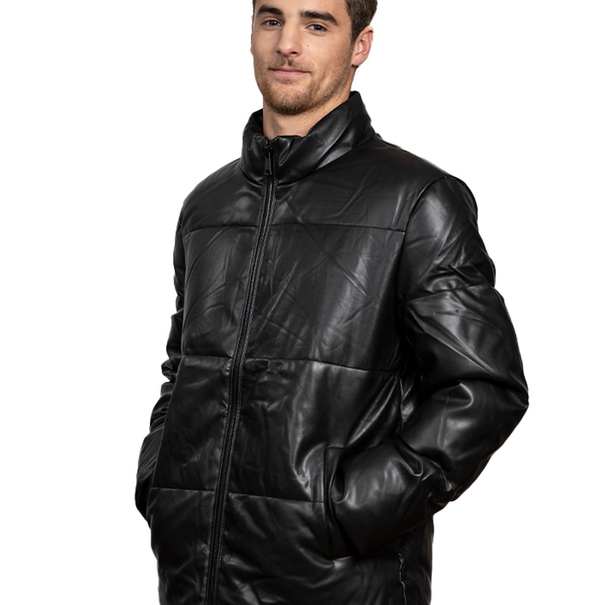 TODOPIEL - Chaqueta de Ecocuero Hombre Negro Todopiel